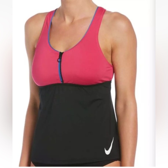 NWT Nike Racerback Tankini Top Pink - Picture 1 of 13